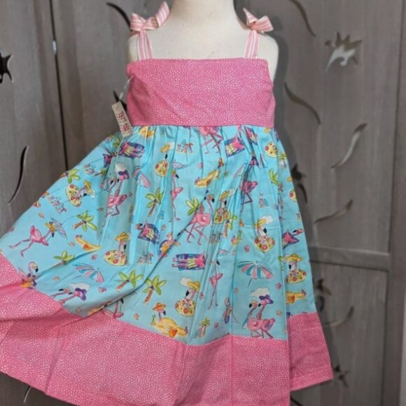 new handmade summer beach chil girl dress size 5 - Picture 1 of 1